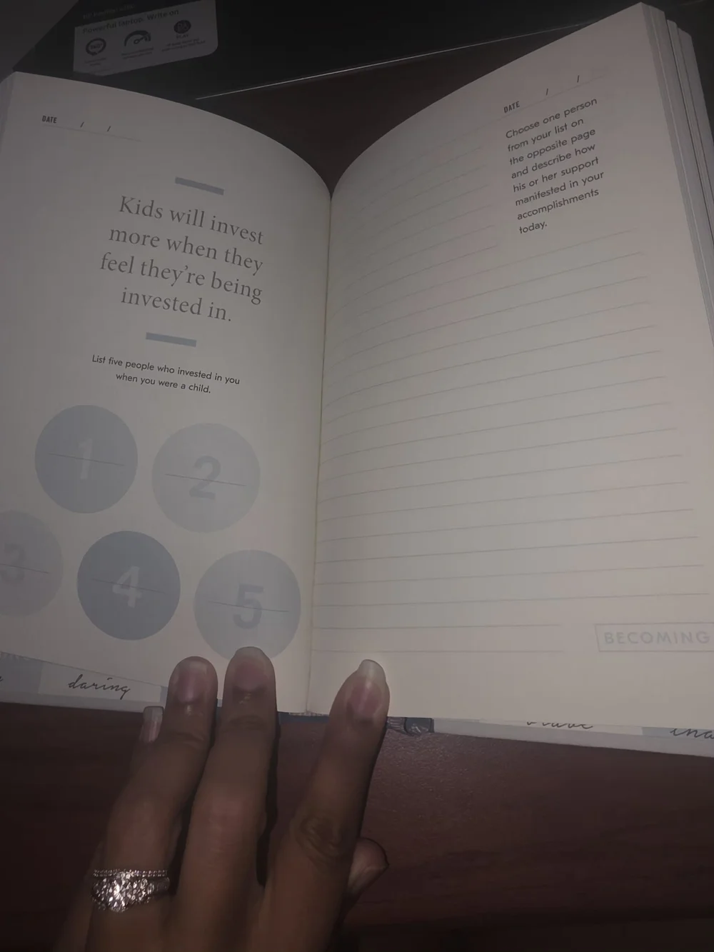 Becoming Guided Journal - Blue and Cream Hardcover Journal
